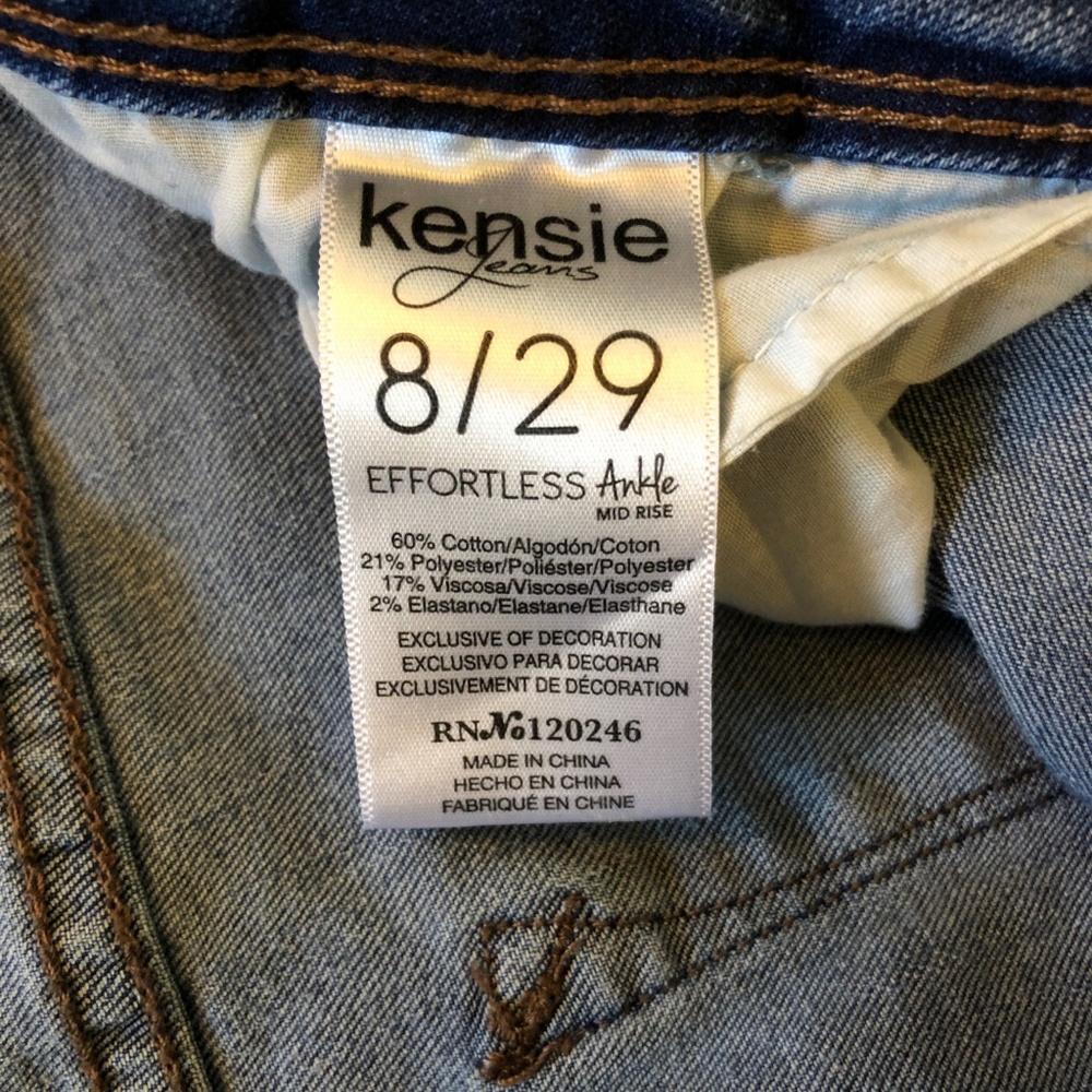 Kensie Effortless Ankle Jeans - Picture 3 of 4